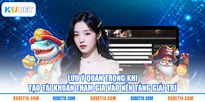 Lưu ý quan trọng khi tạo tài khoản tham gia vào nền tảng giải trí